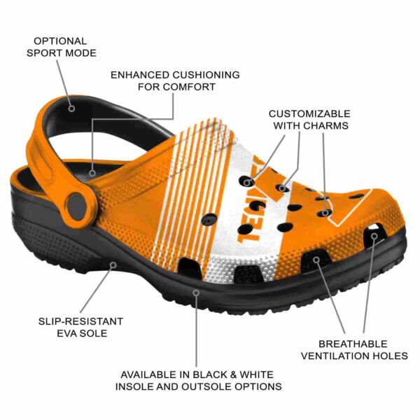 personalized tennessee volunteers vibrant dual tone crocs new arrival