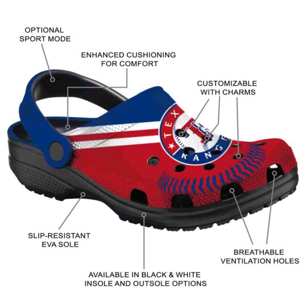 personalized texas rangers baseball motif crocs new arrival