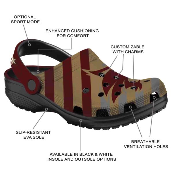 personalized texas state bobcats star spangled graphic clog new arrival