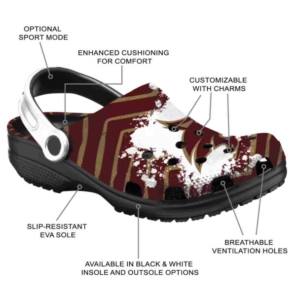 personalized texas state bobcats zigzag paint burst clog new arrival