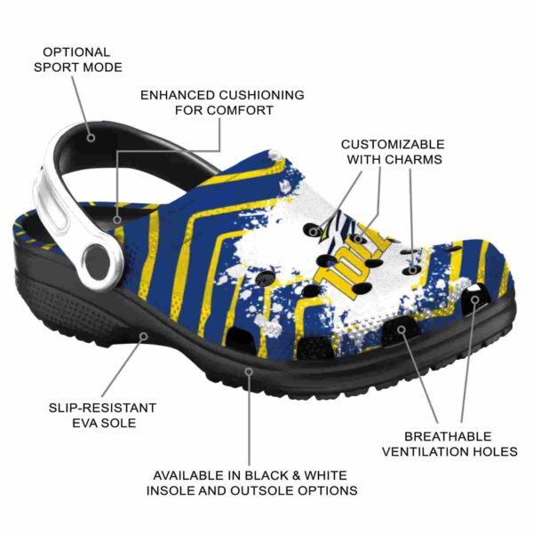 personalized toledo rockets zigzag paint burst clog new arrival