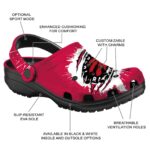 personalized toronto raptors splash motif background clog best selling