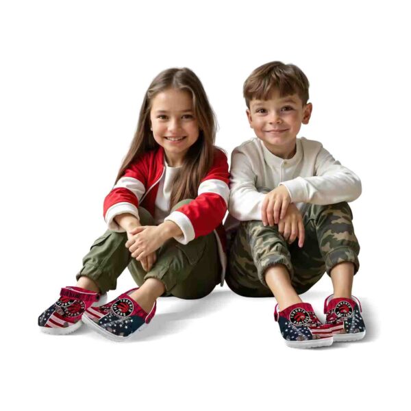 personalized toronto raptors star spangled side pattern clog fashion forward