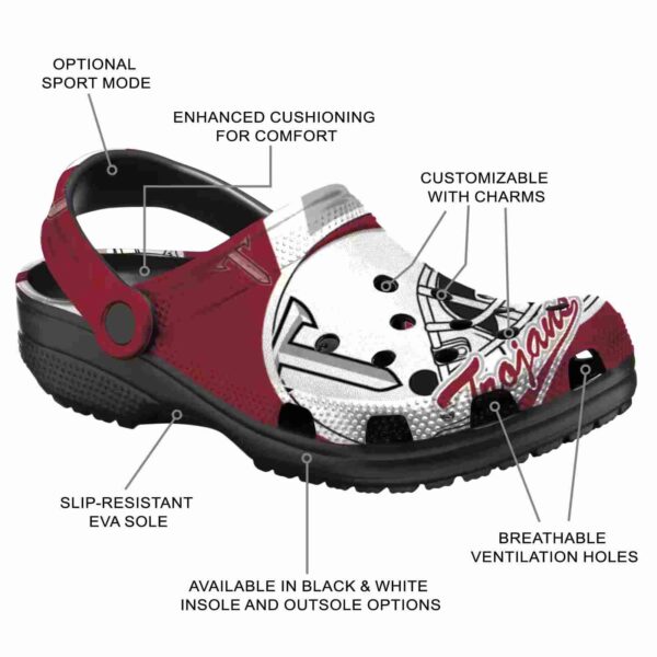 personalized troy trojans football helmet clog new arrival