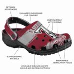 personalized troy trojans paint splatter graphics clog best selling