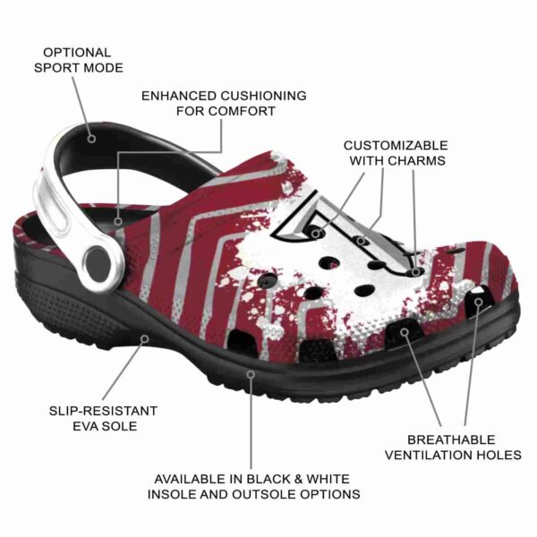 personalized troy trojans zigzag paint burst clog new arrival