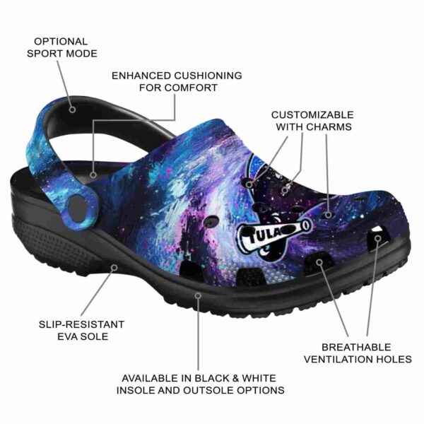 personalized tulane green wave galaxy swirl clog new arrival
