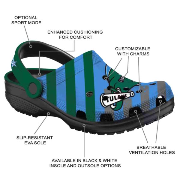 personalized tulane green wave star spangled graphic clog new arrival