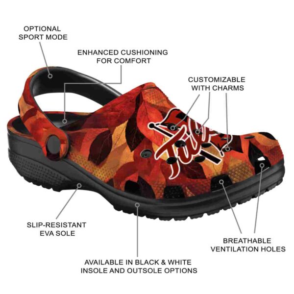 personalized tulsa golden hurricane autumn leaves clog new arrival
