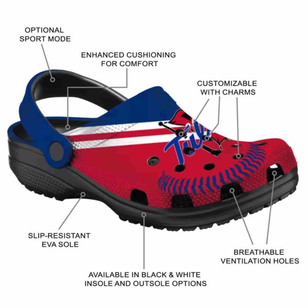personalized tulsa golden hurricane baseball motif clog new arrival
