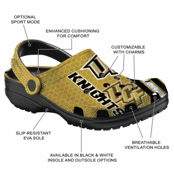 personalized ucf knights contrasting stripes crocs new arrival