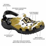 Personalized UCF Knights Splatter Pattern Crocs Best selling