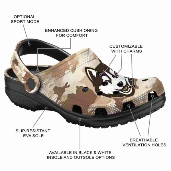 personalized uconn huskies desert camo clog new arrival