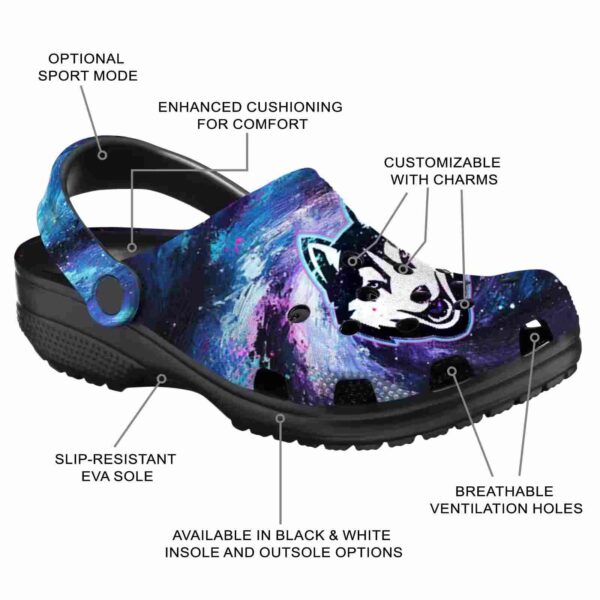 personalized uconn huskies galaxy swirl clog new arrival
