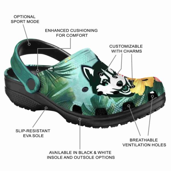 personalized uconn huskies tropical vibes clog new arrival