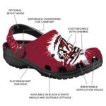personalized umass minutemen splash motif background clog best selling
