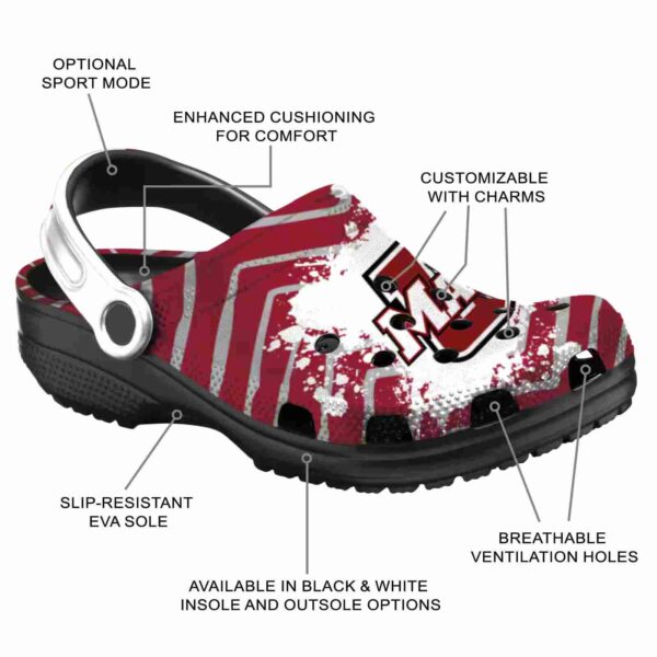 personalized umass minutemen zigzag paint burst clog new arrival