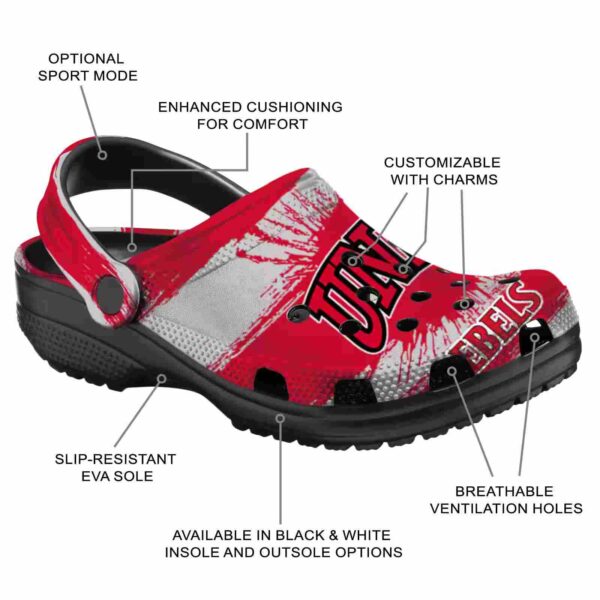 personalized unlv rebels paint splatter graphics clog new arrival