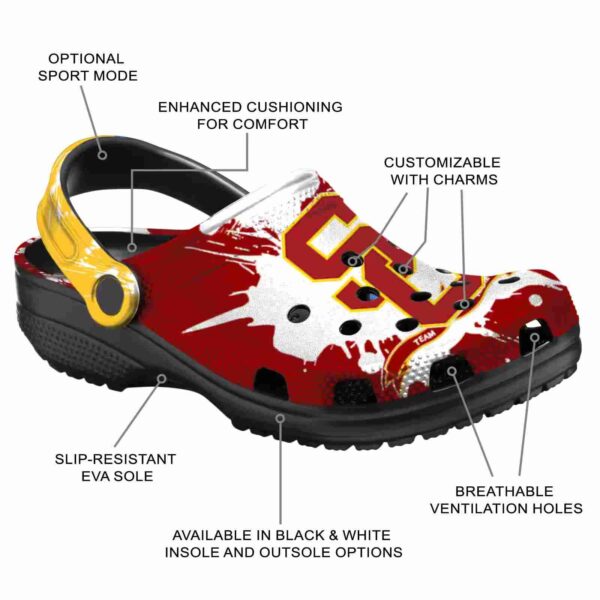 personalized usc trojans splatter pattern crocs new arrival