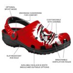 Personalized Utah Utes Splash Motif Background Crocs Best selling
