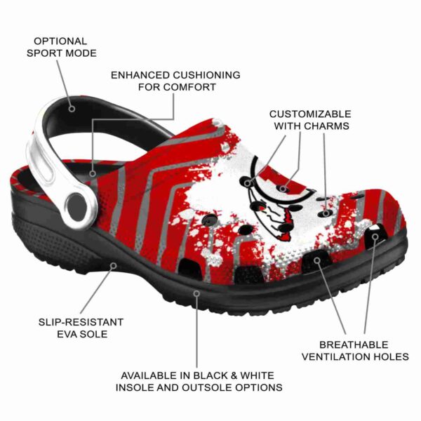 personalized utah utes zigzag paint burst crocs new arrival