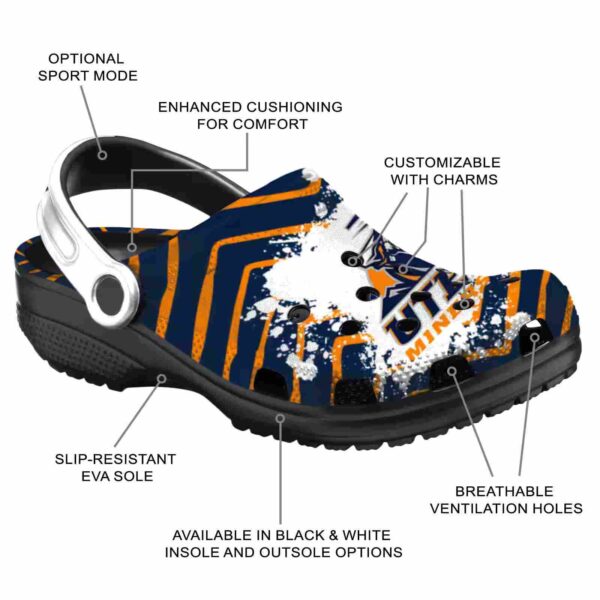 personalized utep miners zigzag paint burst clog new arrival