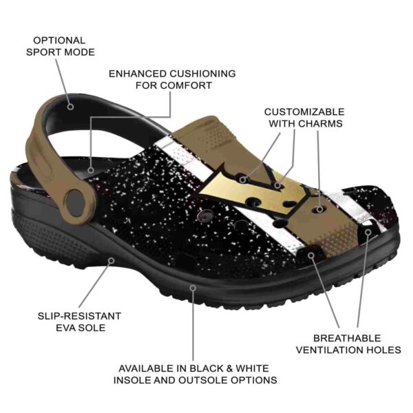 personalized vanderbilt commodores vertical stripes clog new arrival