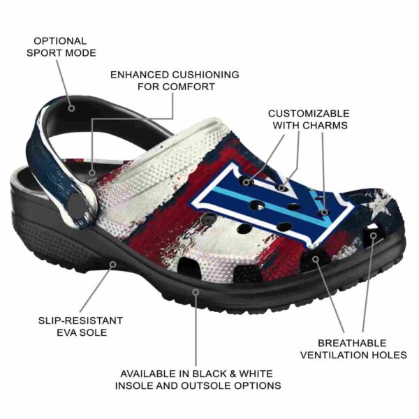 personalized villanova wildcats patriotic stripes clog new arrival