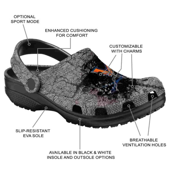 personalized virginia cavaliers cracked ground texture clog new arrival