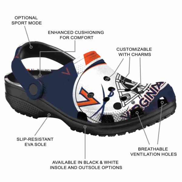 personalized virginia cavaliers football helmet clog new arrival