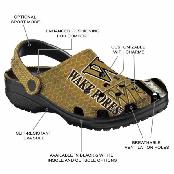 personalized wake forest demon deacons contrasting stripes clog new arrival