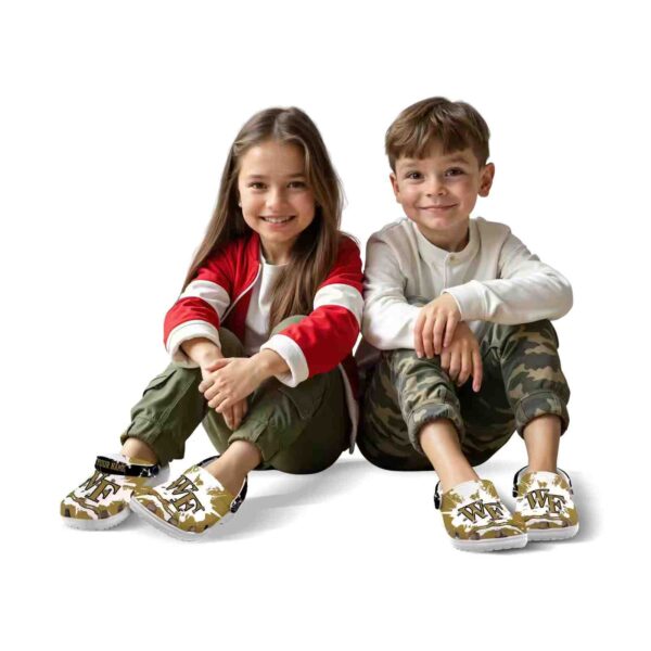 personalized wake forest demon deacons splatter pattern clog fashion forward