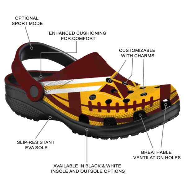 personalized washington commanders football motif crocs new arrival