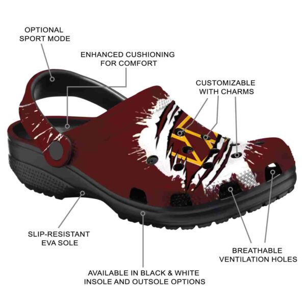 personalized washington commanders splash motif background crocs new arrival