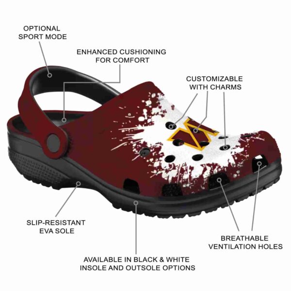 personalized washington commanders splatter background crocs new arrival
