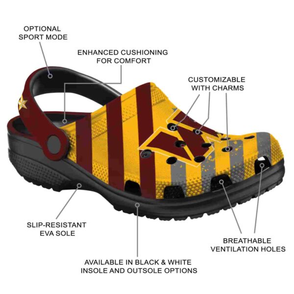 personalized washington commanders star spangled graphic crocs new arrival