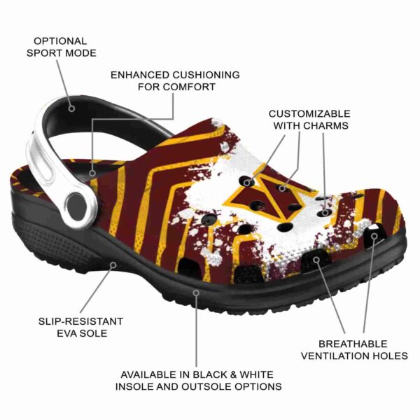 personalized washington commanders zigzag paint burst crocs new arrival