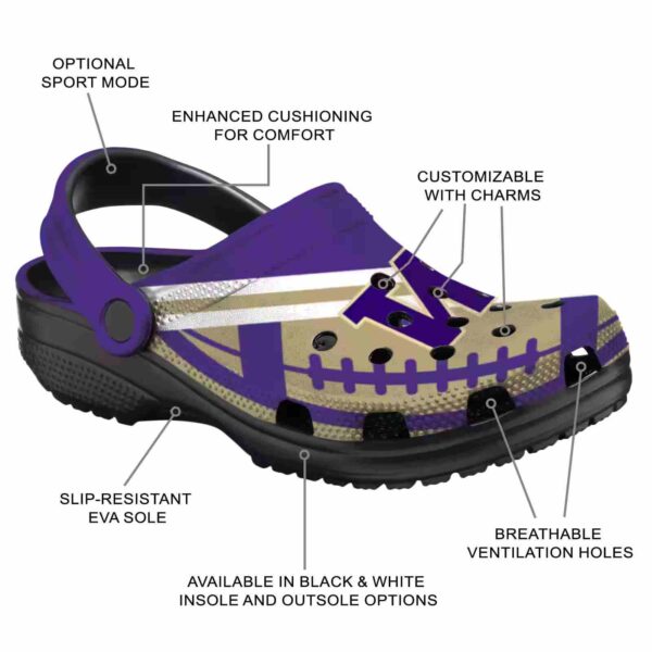 personalized washington huskies football motif crocs new arrival