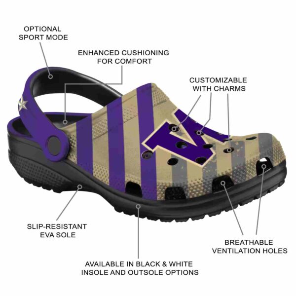 personalized washington huskies star spangled graphic crocs new arrival