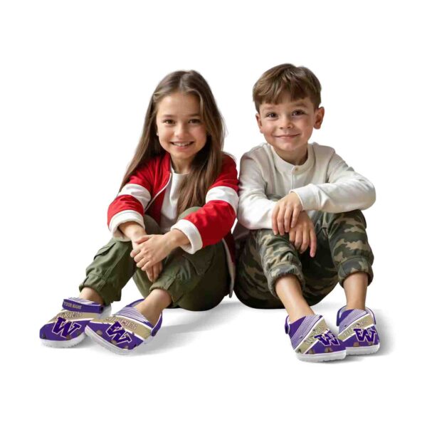 personalized washington huskies vibrant dual tone crocs fashion forward