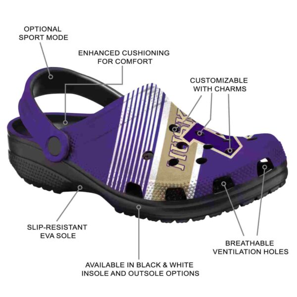 personalized washington huskies vibrant dual tone crocs new arrival