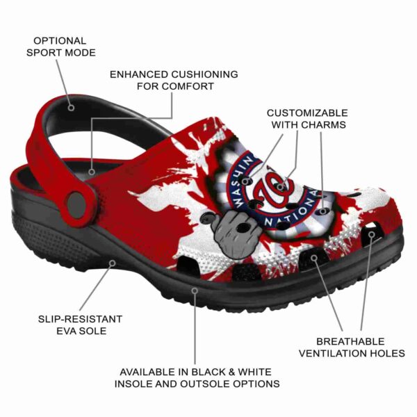 personalized washington nationals gripping hand crocs new arrival