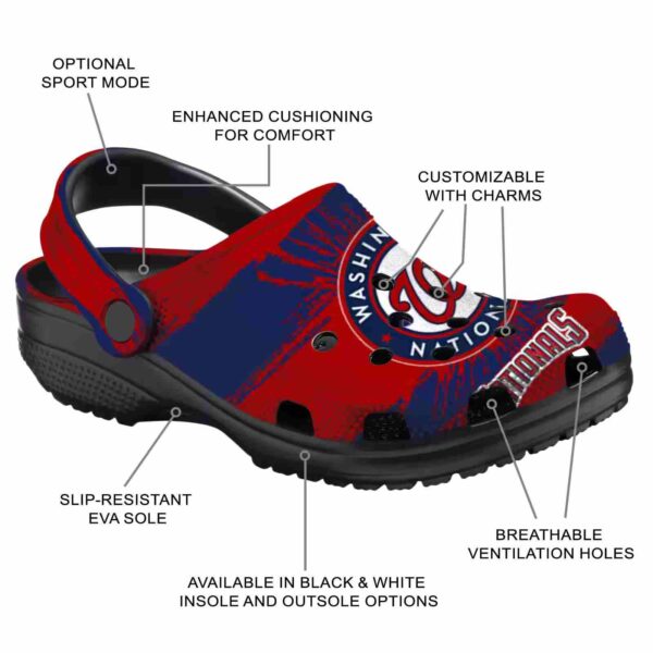 personalized washington nationals paint splatter graphics crocs new arrival