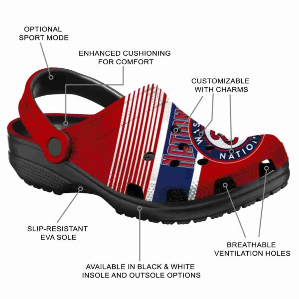 personalized washington nationals vibrant dual tone crocs new arrival