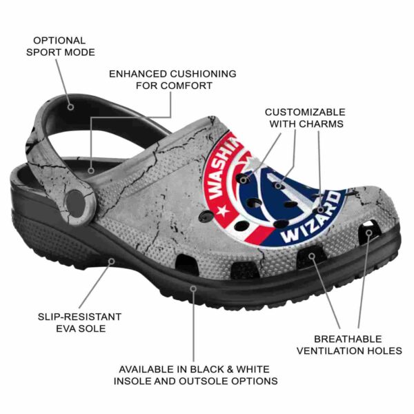personalized washington wizards cracked texture clog new arrival