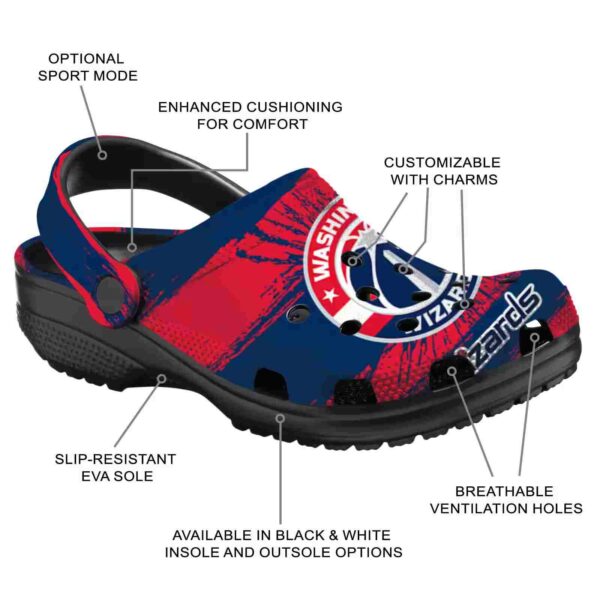 personalized washington wizards paint splatter graphics clog new arrival