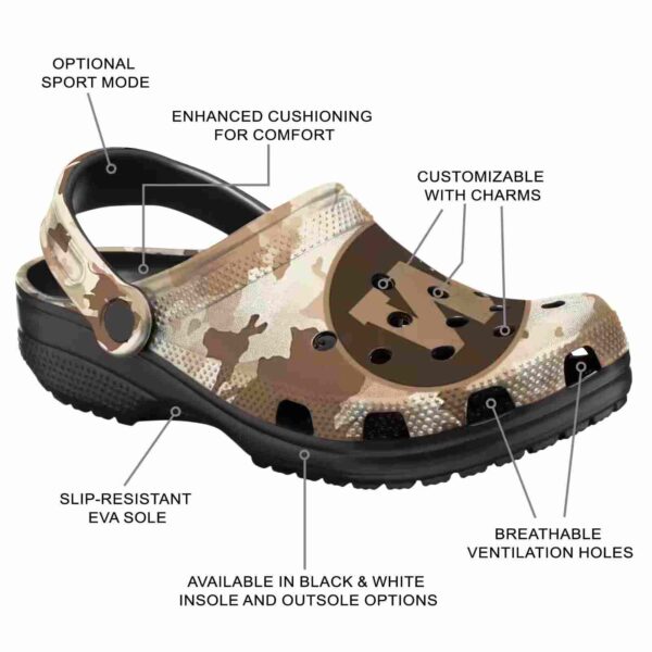 personalized western michigan broncos desert camo clog new arrival