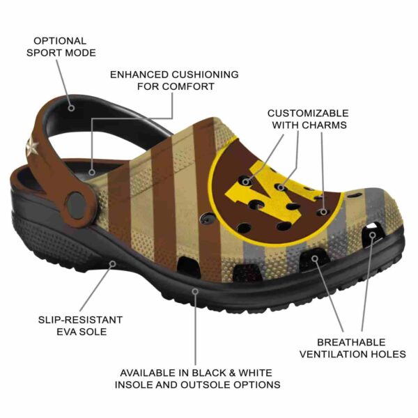 personalized western michigan broncos star spangled graphic clog new arrival