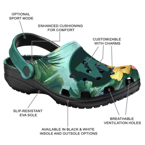 personalized western michigan broncos tropical vibes clog new arrival