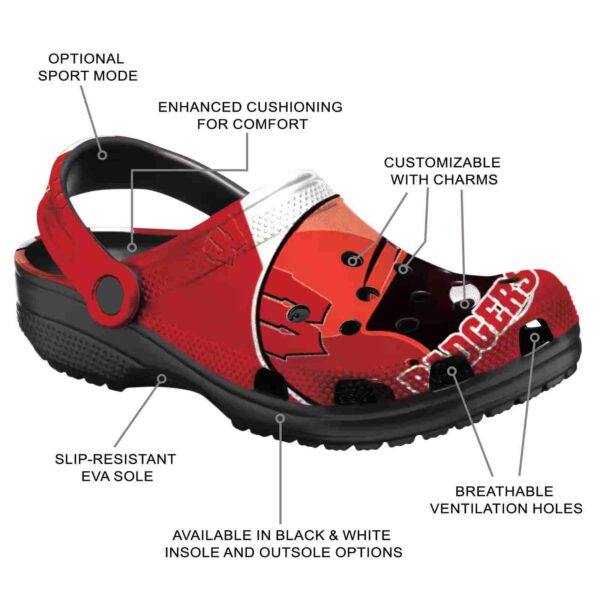 personalized wisconsin badgers baseball helmet crocs new arrival